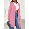 imagePRETTYGARDEN Womens Long Cardigans 2025 Fall Oversized Long Sleeve Open Front Lightweight Sweaters Knit Winter CoatsPink