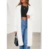 imagePRETTYGARDEN Womens Long Cardigans 2025 Fall Oversized Long Sleeve Open Front Lightweight Sweaters Knit Winter CoatsWhite