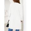 imagePRETTYGARDEN Womens Long Cardigans 2025 Fall Oversized Long Sleeve Open Front Lightweight Sweaters Knit Winter CoatsWhite