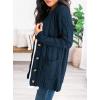 imagePRETTYGARDEN Womens Open Front Cardigan Sweaters Fall Fashion Button Down Cable Knit Chunky Winter Clothing Outerwear CoatsLake Blue