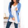 imagePRETTYGARDEN Womens Open Front Cardigan Sweaters Fall Fashion Button Down Cable Knit Chunky Winter Clothing Outerwear CoatsSky Blue