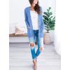 imagePRETTYGARDEN Womens Open Front Cardigan Sweaters Fall Fashion Button Down Cable Knit Chunky Winter Clothing Outerwear CoatsSky Blue
