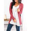 imagePRETTYGARDEN Womens Open Front Cardigan Sweaters Fall Fashion Button Down Cable Knit Chunky Winter Clothing Outerwear CoatsVermilion