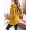 imagePRETTYGARDEN Womens Open Front Cardigan Sweaters Fall Fashion Button Down Cable Knit Chunky Winter Clothing Outerwear CoatsYellow