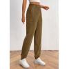imagePRETTYGARDEN Womens Pants Dressy Casual 2025 Fall Elastic High Waisted Work Office Corduroy Trouser Slacks with PocketsArmy Green