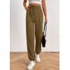 imagePRETTYGARDEN Womens Pants Dressy Casual 2025 Fall Elastic High Waisted Work Office Corduroy Trouser Slacks with PocketsArmy Green