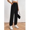 imagePRETTYGARDEN Womens Pants Dressy Casual 2025 Fall Elastic High Waisted Work Office Corduroy Trouser Slacks with PocketsBlack