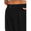 imagePRETTYGARDEN Womens Pants Dressy Casual 2025 Fall Elastic High Waisted Work Office Corduroy Trouser Slacks with PocketsBlack