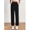 imagePRETTYGARDEN Womens Pants Dressy Casual 2025 Fall Elastic High Waisted Work Office Corduroy Trouser Slacks with PocketsBlack