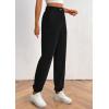 imagePRETTYGARDEN Womens Pants Dressy Casual 2025 Fall Elastic High Waisted Work Office Corduroy Trouser Slacks with PocketsBlack