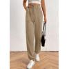 imagePRETTYGARDEN Womens Pants Dressy Casual 2025 Fall Elastic High Waisted Work Office Corduroy Trouser Slacks with PocketsLight Khaki