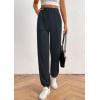 imagePRETTYGARDEN Womens Pants Dressy Casual 2025 Fall Elastic High Waisted Work Office Corduroy Trouser Slacks with PocketsNavy