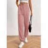 imagePRETTYGARDEN Womens Pants Dressy Casual 2025 Fall Elastic High Waisted Work Office Corduroy Trouser Slacks with PocketsPink