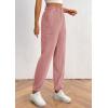 imagePRETTYGARDEN Womens Pants Dressy Casual 2025 Fall Elastic High Waisted Work Office Corduroy Trouser Slacks with PocketsPink