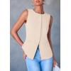 imagePRETTYGARDEN Womens Suit Vest Tops 2025 Summer Dressy Casual Business Button Sleeveless Trendy Fashion Blazer WaistcoatApricot