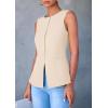 imagePRETTYGARDEN Womens Suit Vest Tops 2025 Summer Dressy Casual Business Button Sleeveless Trendy Fashion Blazer WaistcoatApricot