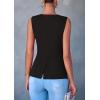 imagePRETTYGARDEN Womens Suit Vest Tops 2025 Summer Dressy Casual Business Button Sleeveless Trendy Fashion Blazer WaistcoatBlack