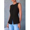 imagePRETTYGARDEN Womens Suit Vest Tops 2025 Summer Dressy Casual Business Button Sleeveless Trendy Fashion Blazer WaistcoatBlack