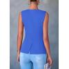 imagePRETTYGARDEN Womens Suit Vest Tops 2025 Summer Dressy Casual Business Button Sleeveless Trendy Fashion Blazer WaistcoatBlue