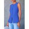 imagePRETTYGARDEN Womens Suit Vest Tops 2025 Summer Dressy Casual Business Button Sleeveless Trendy Fashion Blazer WaistcoatBlue