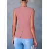 imagePRETTYGARDEN Womens Suit Vest Tops 2025 Summer Dressy Casual Business Button Sleeveless Trendy Fashion Blazer WaistcoatDark Pink