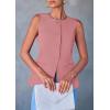 imagePRETTYGARDEN Womens Suit Vest Tops 2025 Summer Dressy Casual Business Button Sleeveless Trendy Fashion Blazer WaistcoatDark Pink