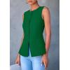 imagePRETTYGARDEN Womens Suit Vest Tops 2025 Summer Dressy Casual Business Button Sleeveless Trendy Fashion Blazer WaistcoatGreen