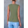 imagePRETTYGARDEN Womens Suit Vest Tops 2025 Summer Dressy Casual Business Button Sleeveless Trendy Fashion Blazer WaistcoatLight Green
