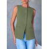 imagePRETTYGARDEN Womens Suit Vest Tops 2025 Summer Dressy Casual Business Button Sleeveless Trendy Fashion Blazer WaistcoatLight Green