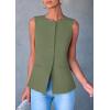 imagePRETTYGARDEN Womens Suit Vest Tops 2025 Summer Dressy Casual Business Button Sleeveless Trendy Fashion Blazer WaistcoatLight Green