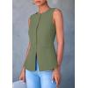 imagePRETTYGARDEN Womens Suit Vest Tops 2025 Summer Dressy Casual Business Button Sleeveless Trendy Fashion Blazer WaistcoatLight Green