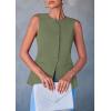 imagePRETTYGARDEN Womens Suit Vest Tops 2025 Summer Dressy Casual Business Button Sleeveless Trendy Fashion Blazer WaistcoatLight Green