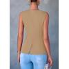 imagePRETTYGARDEN Womens Suit Vest Tops 2025 Summer Dressy Casual Business Button Sleeveless Trendy Fashion Blazer WaistcoatLight Khaki