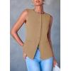 imagePRETTYGARDEN Womens Suit Vest Tops 2025 Summer Dressy Casual Business Button Sleeveless Trendy Fashion Blazer WaistcoatLight Khaki