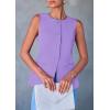 imagePRETTYGARDEN Womens Suit Vest Tops 2025 Summer Dressy Casual Business Button Sleeveless Trendy Fashion Blazer WaistcoatLight Purple