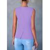 imagePRETTYGARDEN Womens Suit Vest Tops 2025 Summer Dressy Casual Business Button Sleeveless Trendy Fashion Blazer WaistcoatLight Purple