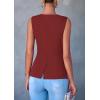 imagePRETTYGARDEN Womens Suit Vest Tops 2025 Summer Dressy Casual Business Button Sleeveless Trendy Fashion Blazer WaistcoatOrange Red