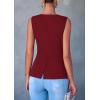 imagePRETTYGARDEN Womens Suit Vest Tops 2025 Summer Dressy Casual Business Button Sleeveless Trendy Fashion Blazer WaistcoatRed