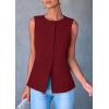 imagePRETTYGARDEN Womens Suit Vest Tops 2025 Summer Dressy Casual Business Button Sleeveless Trendy Fashion Blazer WaistcoatRed