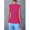 imagePRETTYGARDEN Womens Suit Vest Tops 2025 Summer Dressy Casual Business Button Sleeveless Trendy Fashion Blazer WaistcoatRose Red