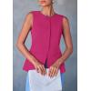 imagePRETTYGARDEN Womens Suit Vest Tops 2025 Summer Dressy Casual Business Button Sleeveless Trendy Fashion Blazer WaistcoatRose Red