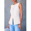imagePRETTYGARDEN Womens Suit Vest Tops 2025 Summer Dressy Casual Business Button Sleeveless Trendy Fashion Blazer WaistcoatWhite