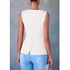 imagePRETTYGARDEN Womens Suit Vest Tops 2025 Summer Dressy Casual Business Button Sleeveless Trendy Fashion Blazer WaistcoatWhite