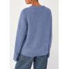 imagePRETTYGARDEN Womens Sweaters Fall Fashion 2025 Casual Crewneck Pullover Button Long Sleeve Cute Knit Tops Winter ClothesBlue