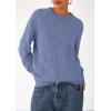 imagePRETTYGARDEN Womens Sweaters Fall Fashion 2025 Casual Crewneck Pullover Button Long Sleeve Cute Knit Tops Winter ClothesBlue