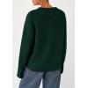 imagePRETTYGARDEN Womens Sweaters Fall Fashion 2025 Casual Crewneck Pullover Button Long Sleeve Cute Knit Tops Winter ClothesDark Green