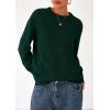 imagePRETTYGARDEN Womens Sweaters Fall Fashion 2025 Casual Crewneck Pullover Button Long Sleeve Cute Knit Tops Winter ClothesDark Green