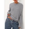 imagePRETTYGARDEN Womens Sweaters Fall Fashion 2025 Casual Crewneck Pullover Button Long Sleeve Cute Knit Tops Winter ClothesGrey