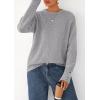 imagePRETTYGARDEN Womens Sweaters Fall Fashion 2025 Casual Crewneck Pullover Button Long Sleeve Cute Knit Tops Winter ClothesGrey