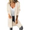 imagePRETTYGARDEN Womens Long Cardigans 2025 Fall Oversized Long Sleeve Open Front Lightweight Sweaters Knit Winter CoatsApricot